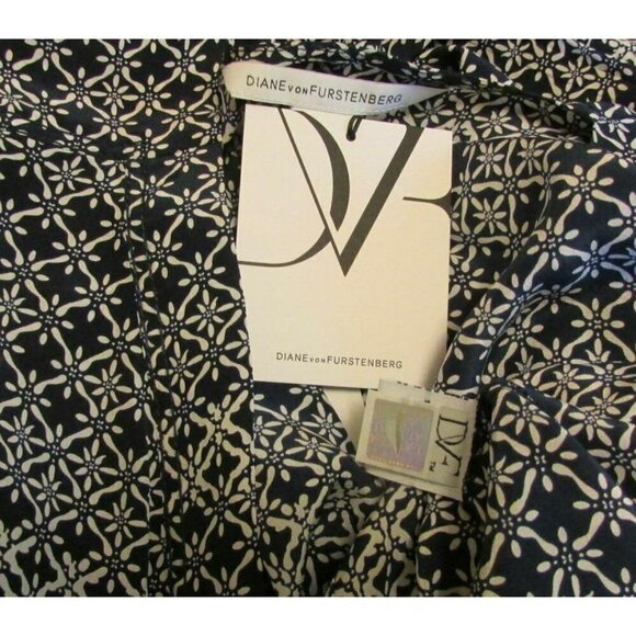 DVF Diane von Furstenberg Rawena Moroccan Ditsy Midnight Jumpsuit silk new 8 - Picture 6 of 6